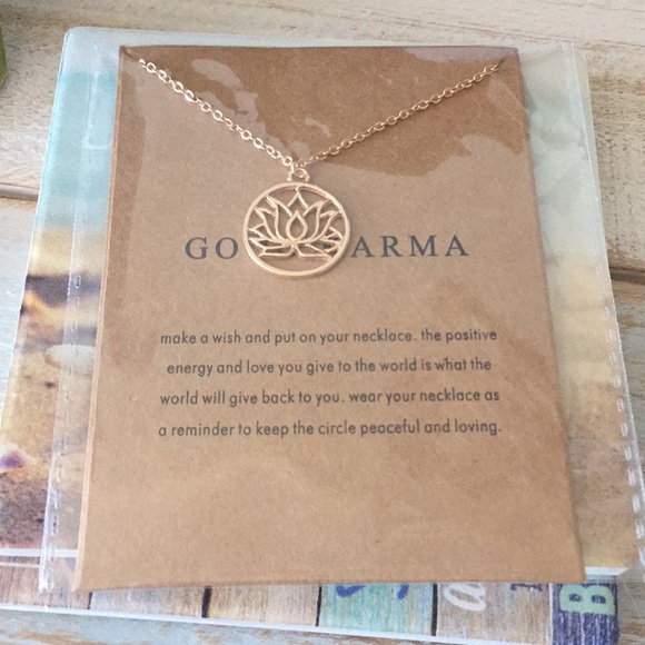 Jewelry - New Good Karma Lotus Necklace